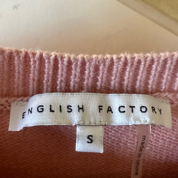 Pink Ruffled Women's Sweater - Picture 3 of 4